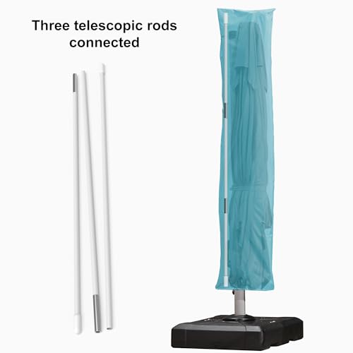 Image of PURPLE LEAF Outdoor Cantilever Umbrella Cover Easy Setup S Size Turquoise