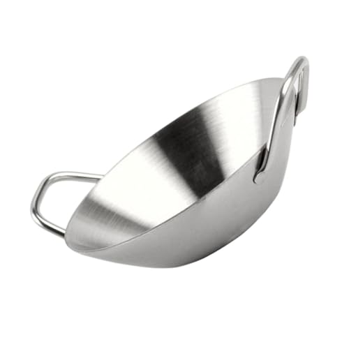 Garneck Stainless Steel Saucer Food Tray Dip Dish Round Serving Platter Dip Cups Round Seasoning Dishes Plates Soy Food Sauce Dish Seasoning Plate Spice Plate 304 Stainless Steel Silver