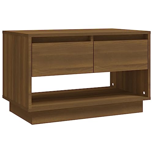 vidaXL TV Cabinet Indoor Living Room Bedroom Stereo HiFi Cabinet TV Stand Unit Storage Entertainment Centre Furniture Brown Oak Engineered Wood