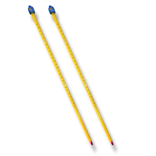 Image of SKAN's Non-Mercury Precision Glass Thermometer | Laboratory & Industrial Use | Ranges from 0 to 250 degree celsius | 305mm or 12 inches Long | With Plastic case & Hanging Rubber eyelet | (Pack of 2)