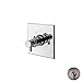 Newport Brass 3-1504TS/15A East Linear Collection Single Handle Square Thermostatic Valve Trim with Metal L, Antique Nickel (Pewter)