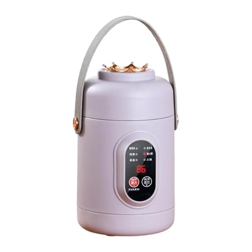 perfk Olla eléctrica 800 ml, hervidor eléctrico portátil Multifuncional, Olla para cocinar Ramen, Ideal para dormitorios, hogares, Camping y, Púrpura