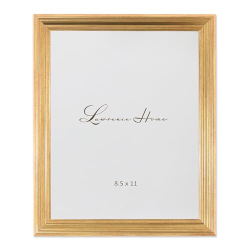 Lawrence Frames 8.5x11 Sutter Burnished Gold Picture Frame (536281)