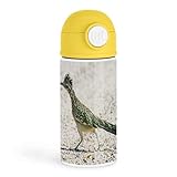 3dRose Empowering Bird Lover 12oz Kids Yellow Bottle – Colorful roadrunner bird design – Outdoor Adventure, Everyday Use
