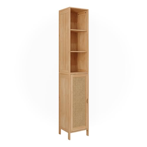 Vicco Badschrank Bambus Liora 30x170x29 cm - Hochschrank, Offene und...