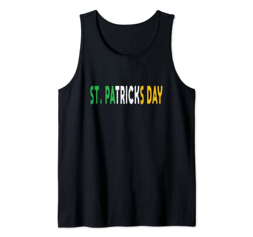 St Patrick's Day 2023 - Bandera irlandesa verde Camiseta sin Mangas