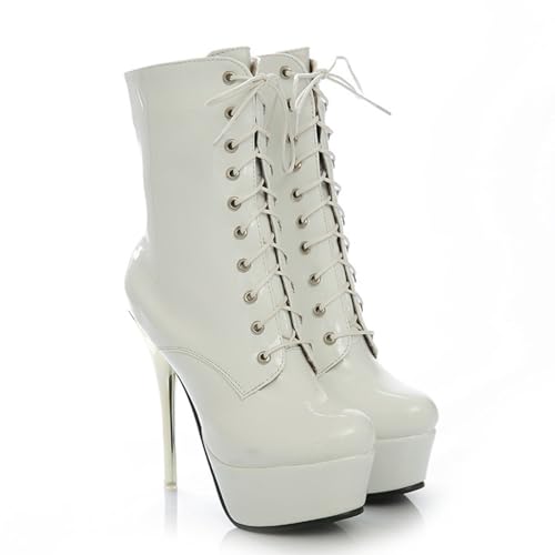 Bottines à talons ultra hauts 13cm pour femme bottes de soirée grande taille