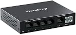 GoodTop – 5 Port 2.5Gb Switch, 5X 2.5G RJ45+1x 10G SFP+, Plug & Play, 