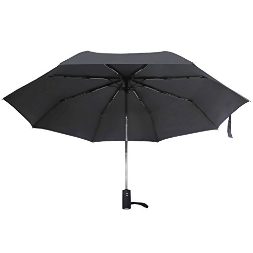 60 MPH Windproof Umbrellas Auto for men and women Close Auto Open Compact Travel Umbrella Guaranteed Lifetime Replacement Service (Classic Black)