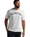 25% Cotton, 50% Polyester, 25% Viscose Heathered and worn-in feel for incredible comfort Self-fabric taping at neck & shoulders for lasting quality Arched MUNICIPAL logo screen printed across chest Machine wash warm, tumble dry low