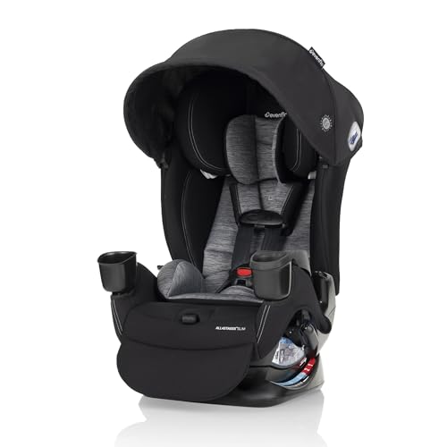 Evenflo All4Stages Slim Plus Canopy 4-in-1 Convertible Car Seat (Howell Black)