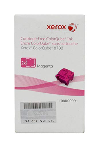 Xerox Genuine Magenta Solid Ink Sticks for The ColorQube 8700 (2 pcs/Box), 108R00991