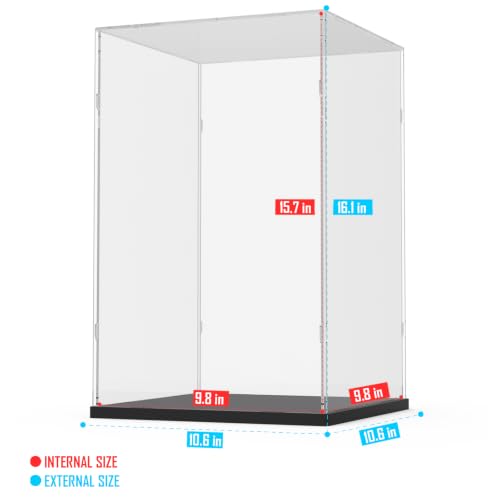 Image of Choowin Acrylic Display Case for Lego World Cup Trophy 43020 for Lego AT ST Walker 75417 Thickened Clear Acrylic Display Cases for Collectibles Assemble Dustproof Display Box(Black Base)