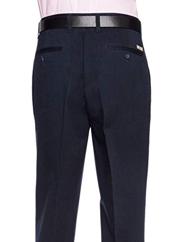 AKA Men's Wrinkle Free Cotton Twill - Traditional Fit Slacks Flat-Front Chino Straight-Legs Casual Pants3