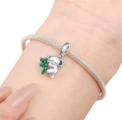 Abalorio koala plata ley 925 charm compatible con pulsera Pandora 4