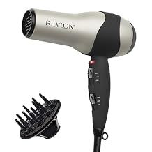 REVLON Turbo Hair Dryer | 1875 Watts of Maximum Shine, Fast Dry Silver