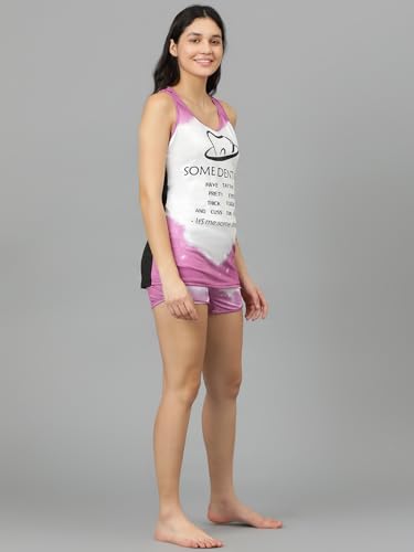Image of KOTTY Women's Printed Satin Night Suit Shirt & Pyjama Set