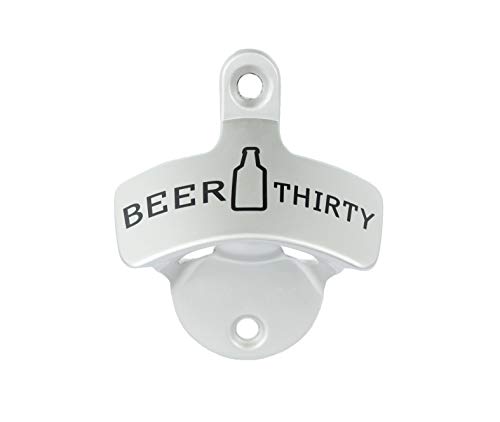 Super Deal Product Wall Mounted Beer Thirty Bottle Opener with Free Mounting Screws. Soda and Beer Bottle Caps Pop Open with Ease. Wall Hung Opener for any Garage, Kitchen, or Bar. PERFECT CHRISTMAS GIFT!!!!!!!