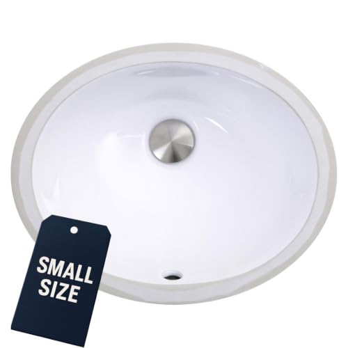 Nantucket Sinks UM-13x10-W Small Undermount Bathroom Sink, 13'x10' Interior