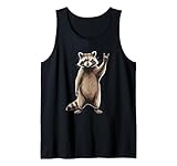 Photo Gallery retro raccoon rock music divertente raccoon uomini donne canotta Photo Gallery retro raccoon rock music divertente raccoon uomini donne canotta