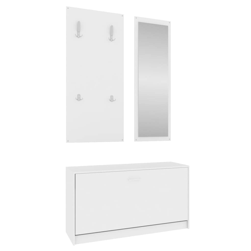 Garderobenset Mit Sitzbank VidaXL Flurmöbel Set 3- Produktbild-Vorschau 8
