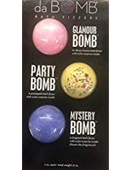 da BOMB Bath Fizzers 3 Piece Set, Made in The USA (3 Bomb) (Glamour-Party-Mystery)