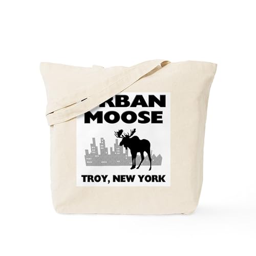 CafePress Urban Moose, Troy, NY Tote Bag Reusable Natural Beige Canvas Shopping Bag