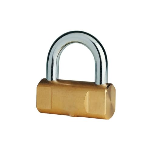  Trade Shop - LUCCHETTO AD ARCO CORTO 60 MM CORAZZATO BLOCCA CORONA MOTO BICI NAUTICO MARINO -