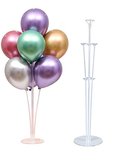 Table Balloon Stand Kit- Desktop Balloon Holder Column Stand Reusable Clear Holder for Birthday Party, Wedding, Happy Birthday Balloons Decorations(6PCS)