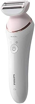 Philips Hair Removal Device, Wet and Dry Wireless Use, LED Light, Extra Wide Head, Precision Zone and Trimming Head, Bikini Comb, 7 Accessories Included, White Color, BRE720/05