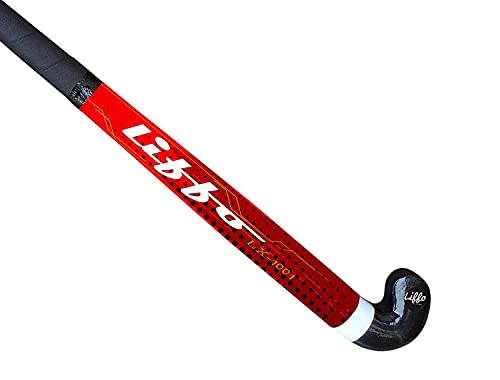 Image of Liffo Hockey Sticks for Men and Women Practice and Beginner Level with Ball (L-36 Inc) Yellow (Red)