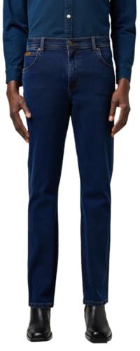 Jean Texas Wrangler homme en denim bleu marine rustique taille 40W / 32L