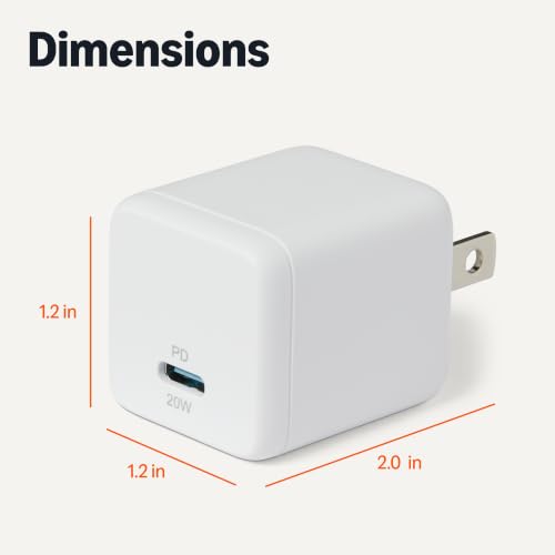 Amazon Basics 20W Fast Charging USB-C Nano GaN Wall Charger, 1-Port PD 3.1 for iPhone, Samsung, iPad, Tablets, Phones, Travel-Friendly Size, White - image 5