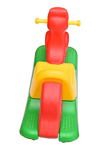 Image of eHomeKart Rocker for Kids - Multi-Color Plastic Horse Ride-on Toy - Perfect for Indoors and Outdoors - for Boys and Girls (84 x 31 x 46 cm (Horse Rocker)