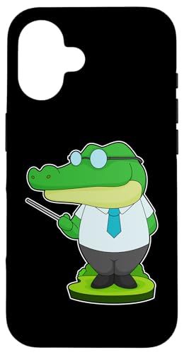 クロコダイル 先生 指示棒 学校 スマホケース iPhone 16 用