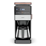Krups Grind Aroma XL KT842810 Machine à café filtre, broyeur conique amovible, panneau de commande numérique, capacité XL (1,25 l), thermos en acier inoxydable, noir/acier inoxydable