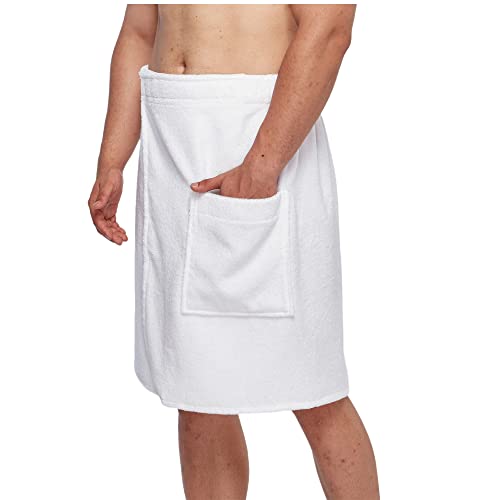 Arus Men's Robe GOTS Certified Organic Turkish Cotton Bathrobe Adjustable Closure Shower and Bath Wrap2