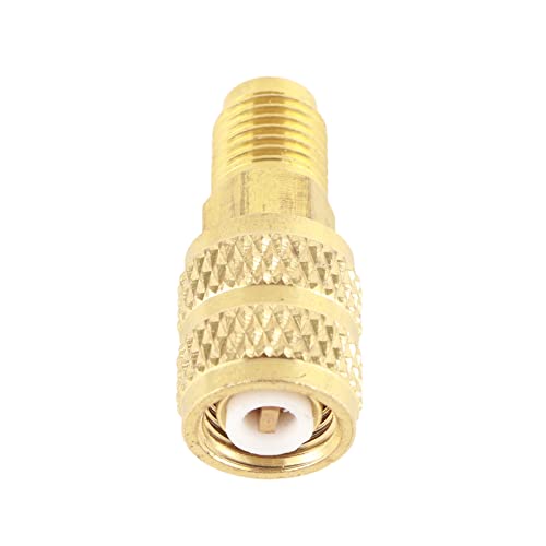 Adaptador Tyenaza R410A, conector de manguera HVAC de 1/4 pulgada macho SAE a 5/16 pulgada hembra SAE miniatura 2