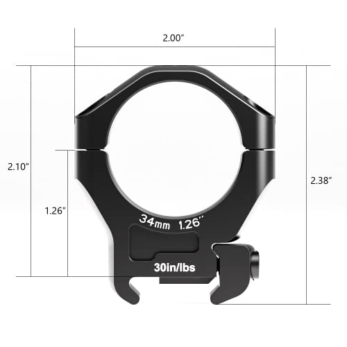 Arken Optics Halo Scope Rings Precision Picatinny Riflescope Mounts(34Mm, Medium) #TOP2