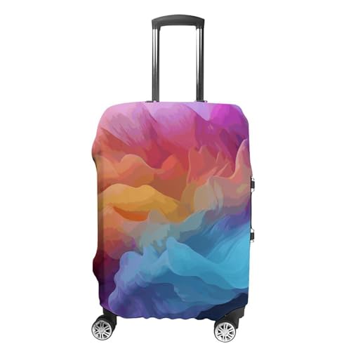 Color Gradient Travel Luggage Cover Anti-scratch Suitcase Cover Elastic Suitcase Protective Cover Fits 19-32 Inch Luggage S