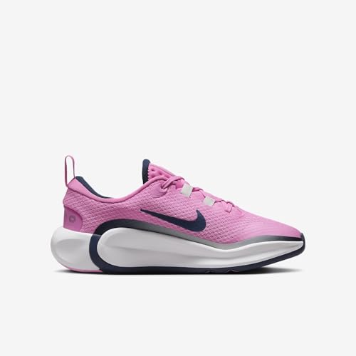 Nike Infinity Flow Big Kids' Running Shoes (FD6058-600, Playful Pink/Light Silver/White/Midnight Navy) Size 63
