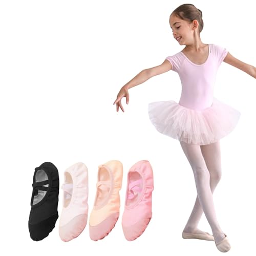 Girls Ballet Shoes for Dance Canvas Yoga Shoes/Ballet Slippers for Dancing Toddler Little Kid Ballerina Slippers3