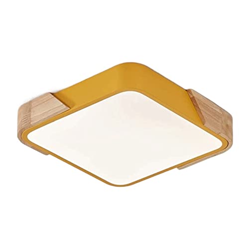 Plafonnier LED en bois carré XANAYXWJ idéal pour entrée accueillante et balcon