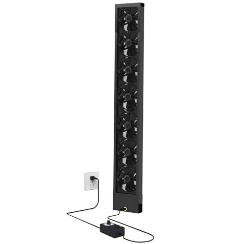 Ventilador de escape, 2800 rpm, velocidad ajustable, flujo de aire de 98 CFM, retráctil para ventanas correderas, ideal para cocina, dormitorio y baño