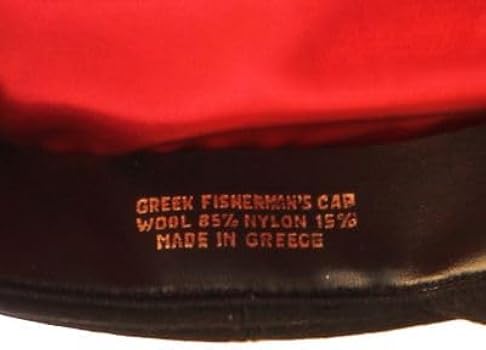 Aegean Authentic Greek Fisherman's Cap - Wool - Black - 7 1