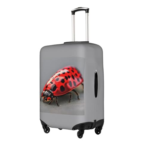Red Ladybug print Luggage cover, suitcase protector, elasticated protective sleeve, fits 18-32 inch suitcases2