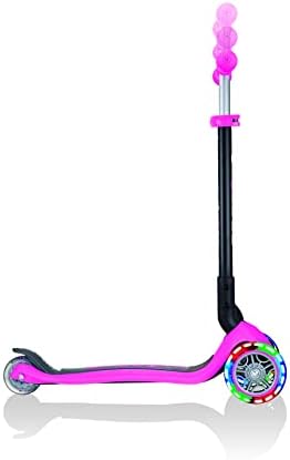 Globber Go Up Foldable 3 Wheel Folding Scooter and Ride On with Light Up Wheels - 15 Months to 7 Years, Kids Toddler Scooter for Boys and Girls with removable seat 2 Year Warranty