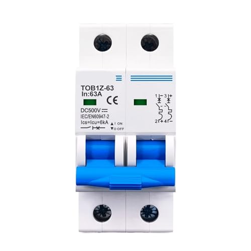 Disjoncteur 2P DC pour éviter les surcharges de courant continu 500V 6A