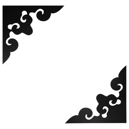 uxcell 2 Pcs Hollow Mirror Wall Stickers, Acrylic Corner Decorative
