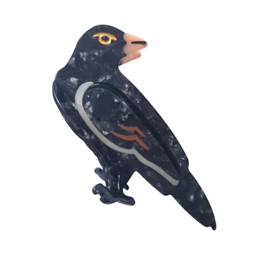 Funny Crow Hair Clips Novelty Acetate Hair Clip Bird Claw Clips for Women Black